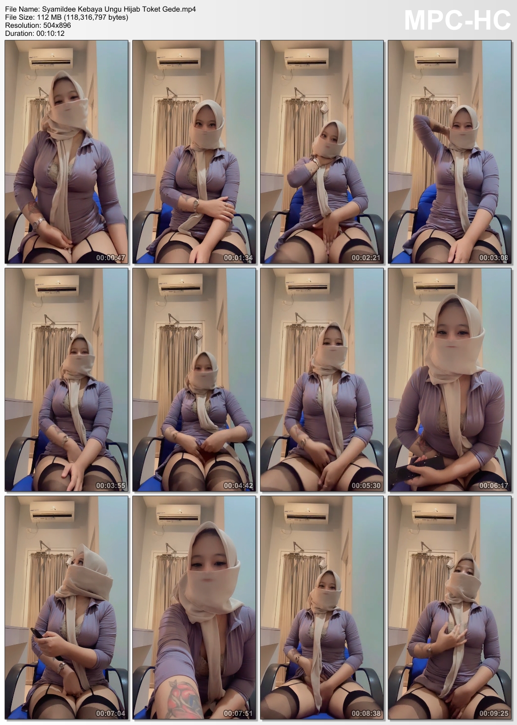 Syamildee Kebaya Ungu Hijab Toket Gede
